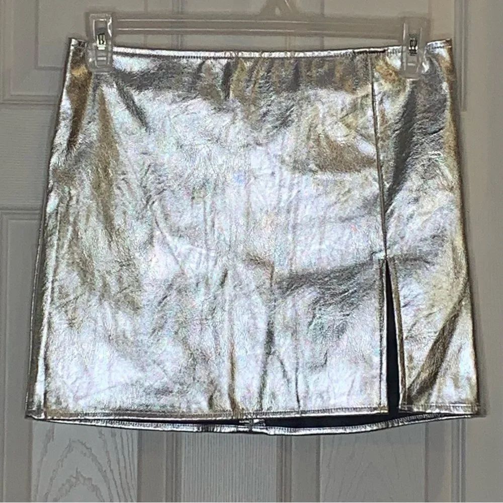 Fashion Nova Flame In Your Heart Skirt Silver Size XL